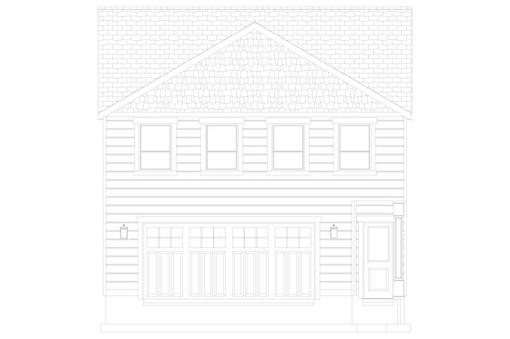 Exterior - Front Elevation 2 for Craftsman House Plan #1060-390 - 2 bed, 1 bath