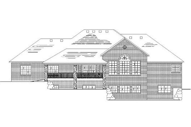 Home Plan - Exterior - Rear Elevation for Traditional House Plan #5-285 - 4 bed, 4 bath