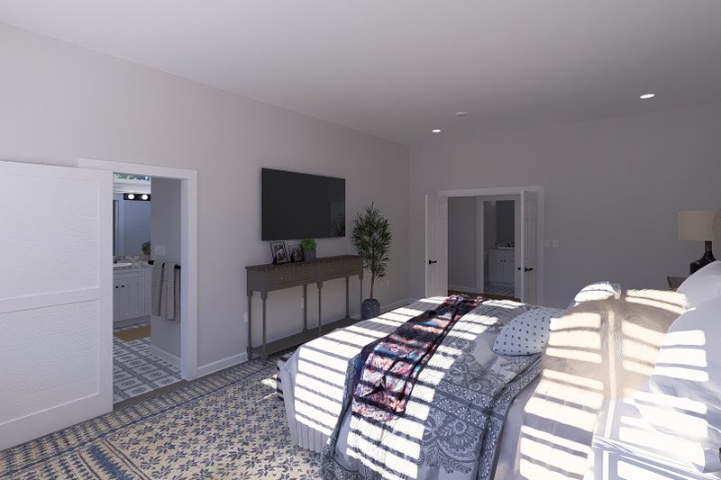 Architectural House Design - Interior - Master Bedroom for Craftsman House Plan #1060-354 - 2 bed, 2 bath