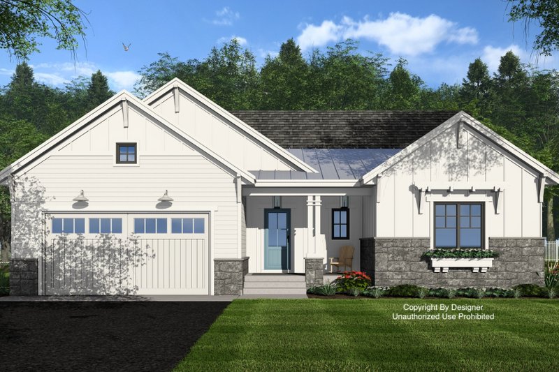 House Blueprint - Beach Exterior - Front Elevation Plan #51-1396