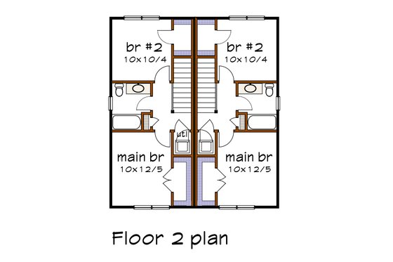 Floor Plan - Upper Floor for Farmhouse House Plan #79-276 - 4 bed, 2.5 bath