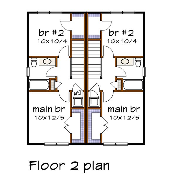Southern Floor Plan - Upper Floor Plan #79-276