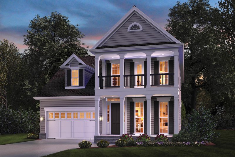 Architectural House Design - Colonial Exterior - Front Elevation Plan #48-648
