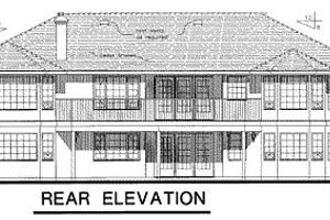 Exterior - Rear Elevation for Ranch House Plan #18-140 - 3 bed, 2.5 bath