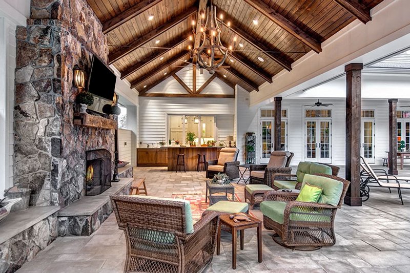 House Blueprint - Exterior - Outdoor Living for Southern House Plan #930-534 - 4 bed, 5.5 bath