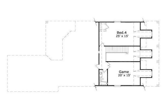 Floor Plan - Upper Floor for European House Plan #411-636 - 4 bed, 3 bath