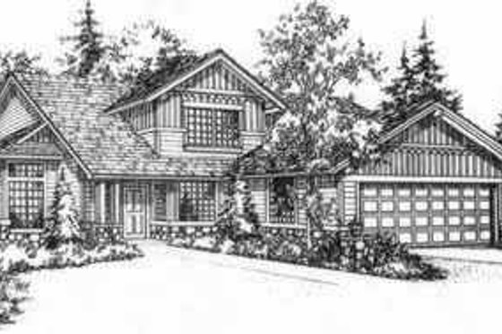 Exterior - Front Elevation for Cottage House Plan #78-197 - 2 bed, 3 bath