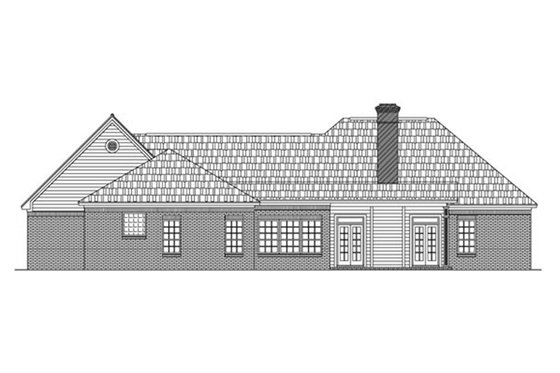 Exterior - Rear Elevation for Traditional House Plan #21-110 - 3 bed, 2 bath