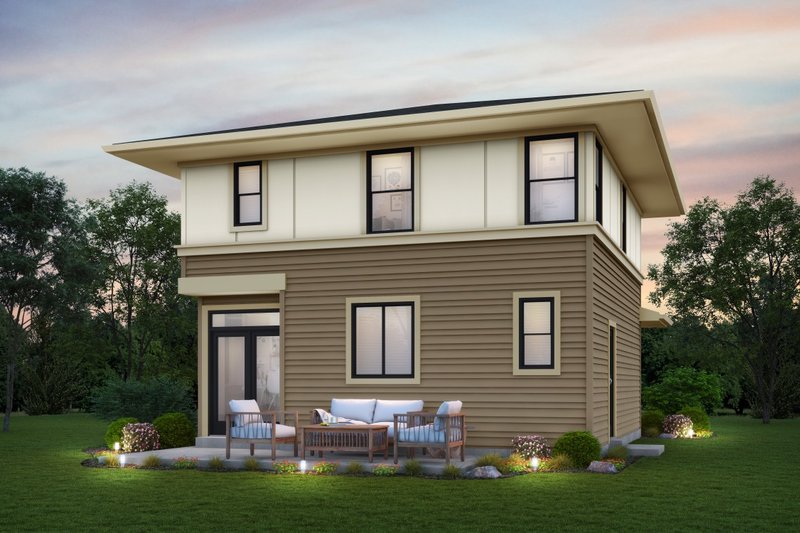 Dream House Plan - Exterior - Rear Elevation for Prairie House Plan #48-1061 - 3 bed, 2.5 bath