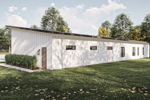 Exterior - Rear Elevation for Barndominium House Plan #455-639 - 3 bed, 2 bath