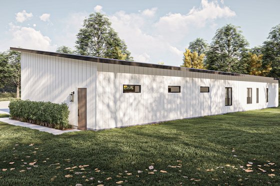 Exterior - Rear Elevation for Barndominium House Plan #455-639 - 3 bed, 2 bath