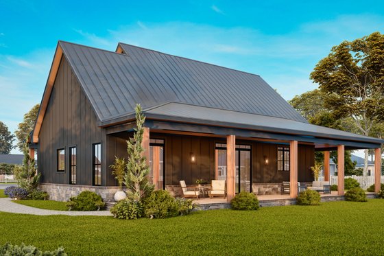 Exterior - Front Elevation 9 for Farmhouse House Plan #119-433 - 3 bed, 3.5 bath