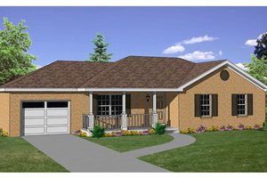 Ranch Exterior - Front Elevation Plan #116-248