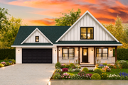 Traditional Style House Plan - 3 Beds 2 Baths 1497 Sq/Ft Plan #54-614 