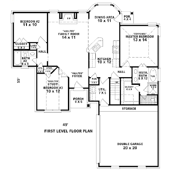 Traditional Floor Plan - Main Floor Plan #81-13820