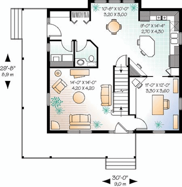 Farmhouse Floor Plan - Main Floor Plan #23-448