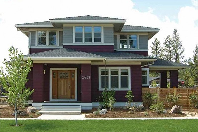 House Plan Design - Prairie Exterior - Front Elevation Plan #434-2