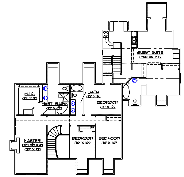 House Plan Design - Country Floor Plan - Upper Floor Plan #5-194