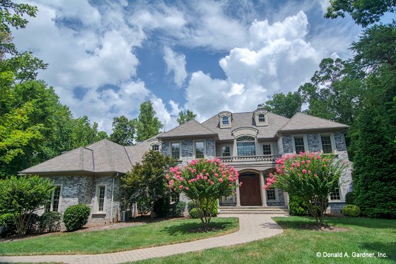 Exterior - Front Elevation 3 for European House Plan #929-479 - 5 bed, 4.5 bath