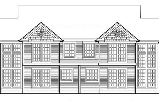 Exterior - Rear Elevation for Traditional House Plan #48-152 - 3 bed, 2.5 bath