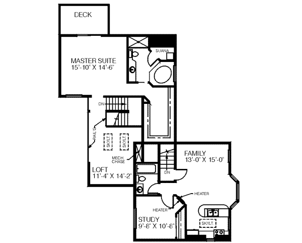House Blueprint - Bungalow Floor Plan - Upper Floor Plan #60-358