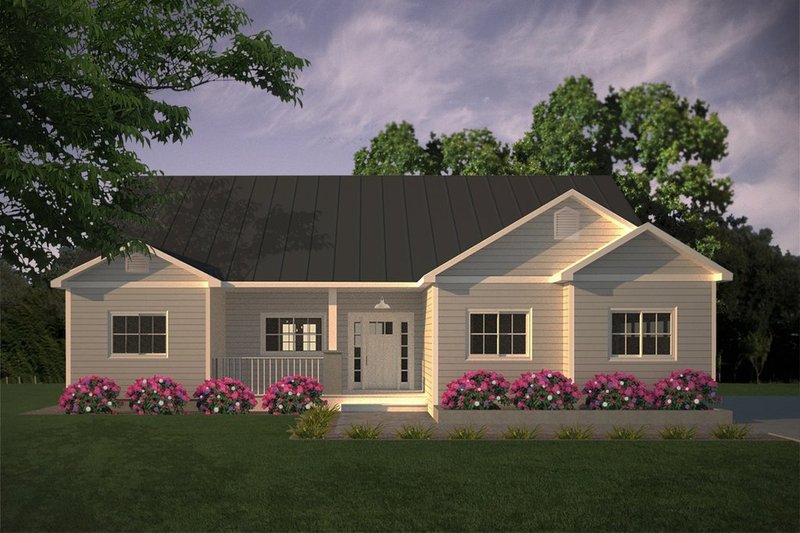 House Design - Exterior - Front Elevation 4 for Ranch House Plan #427-13 - 3 bed, 2 bath