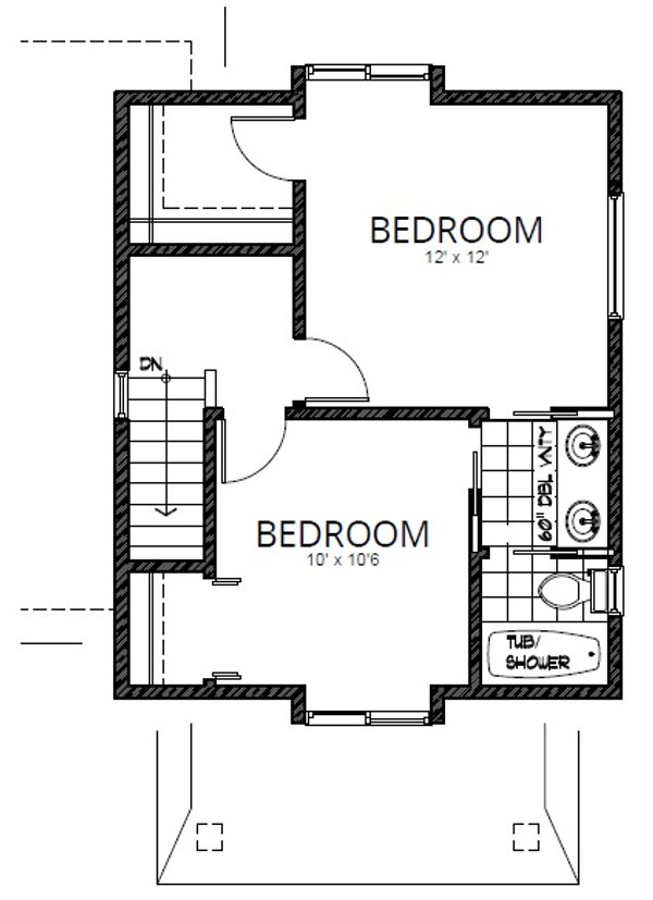 Farmhouse Floor Plan - Upper Floor Plan #112-178