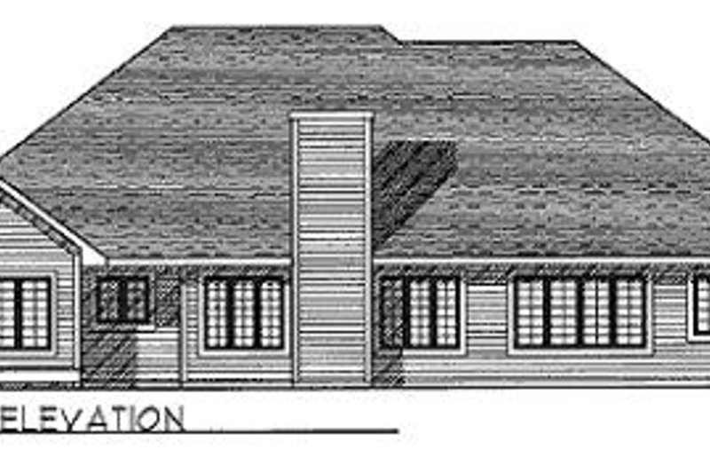 Dream House Plan - Exterior - Rear Elevation for Traditional House Plan #70-375 - 3 bed, 2.5 bath