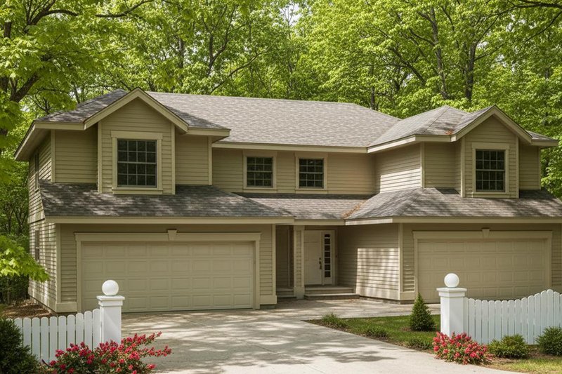 Traditional Style House Plan - 3 Beds 2.5 Baths 2796 Sq/Ft Plan #96-203 Exterior