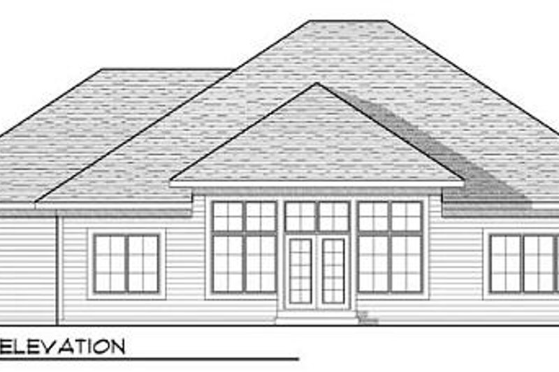 Home Plan - Exterior - Rear Elevation for Country House Plan #70-921 - 3 bed, 2 bath