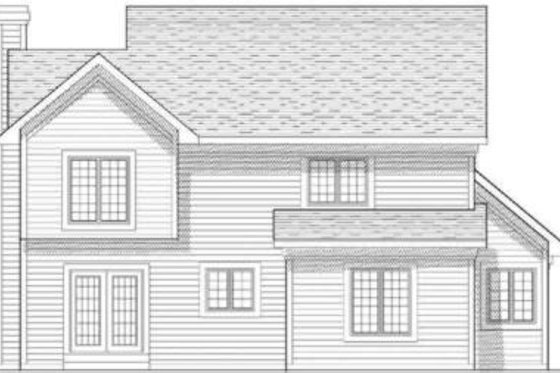 Exterior - Rear Elevation for Mediterranean House Plan #70-642 - 4 bed, 3.5 bath