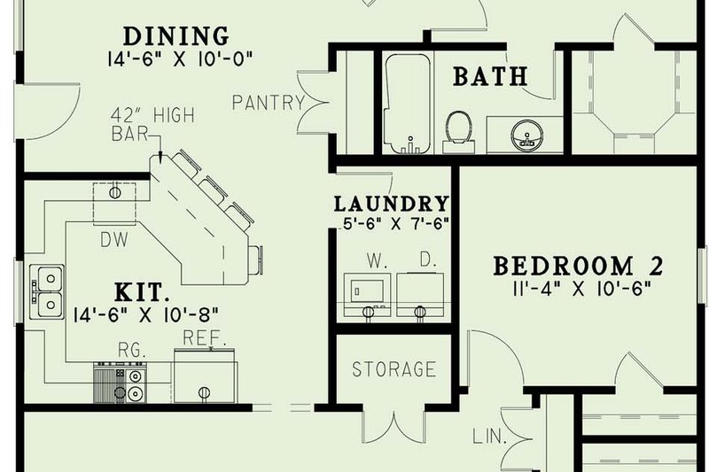 Architectural House Design - Exterior - Front Elevation 5 for Country House Plan #17-1053 - 3 bed, 2 bath