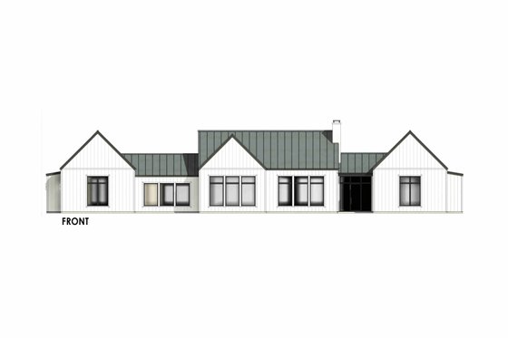 Exterior - Front Elevation 5 for Modern House Plan #1096-56 - 4 bed, 3.5 bath