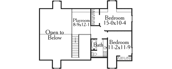 Country Floor Plan - Upper Floor Plan #406-229