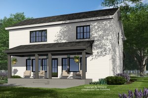 Exterior - Rear Elevation for Farmhouse House Plan #51-1380 - 3 bed, 3.5 bath