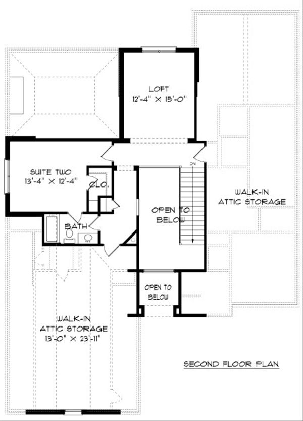 Home Plan - European Floor Plan - Upper Floor Plan #413-875