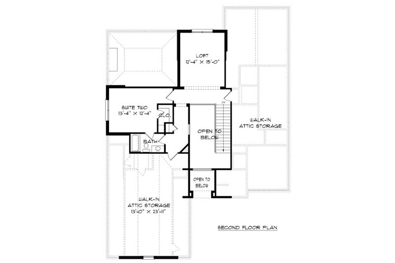 Architectural House Design - Floor Plan - Upper Floor for European House Plan #413-875 - 3 bed, 3 bath