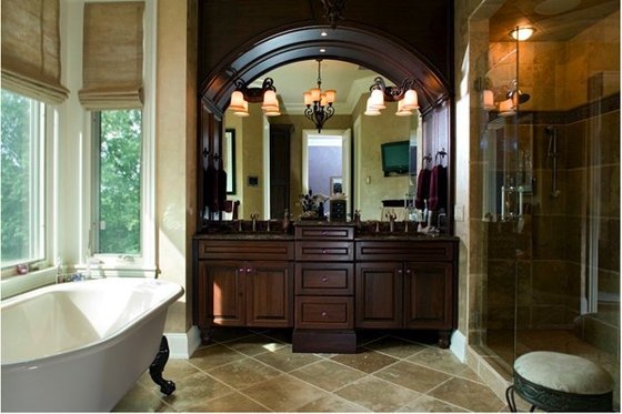 Interior - Master Bathroom 1 for European House Plan #51-547 - 4 bed, 3.5 bath