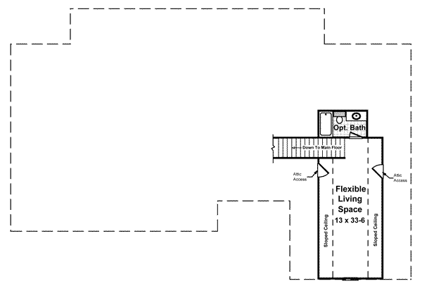 Traditional Floor Plan - Upper Floor Plan #21-116