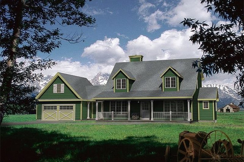 Home Plan - Country style home, farmhouse design, front elevation