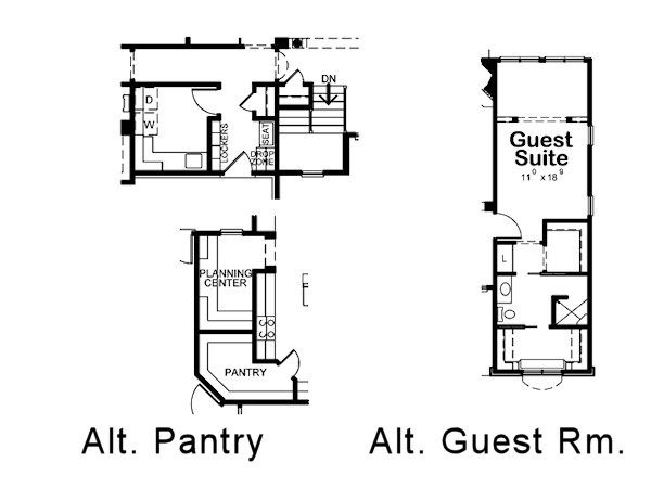 House Design - Alternate Floorplan Options