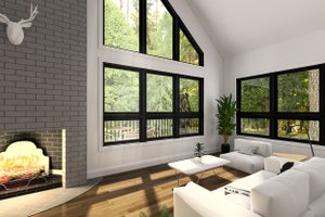 Interior - Family Room for Modern House Plan #23-602 - 3 bed, 2 bath