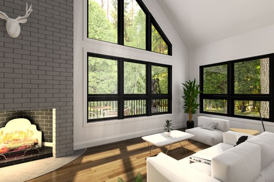 Interior - Family Room for Modern House Plan #23-602 - 3 bed, 2 bath