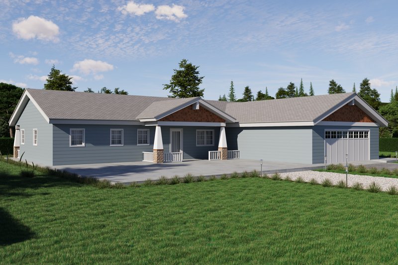 House Design - Exterior - Front Elevation 3 for Craftsman House Plan #1106-180 - 3 bed, 2.5 bath