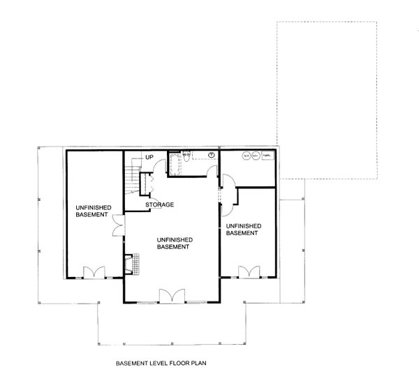 Craftsman Floor Plan - Lower Floor Plan #117-971