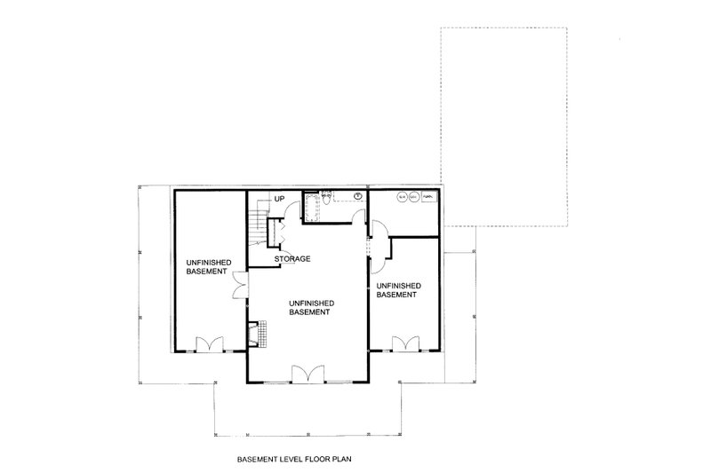 Home Plan - Floor Plan - Lower Floor for Craftsman House Plan #117-971 - 4 bed, 2.5 bath