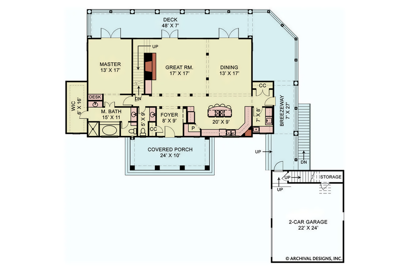 Dream House Plan - Floor Plan - Main Floor for European House Plan #119-336 - 4 bed, 4.5 bath