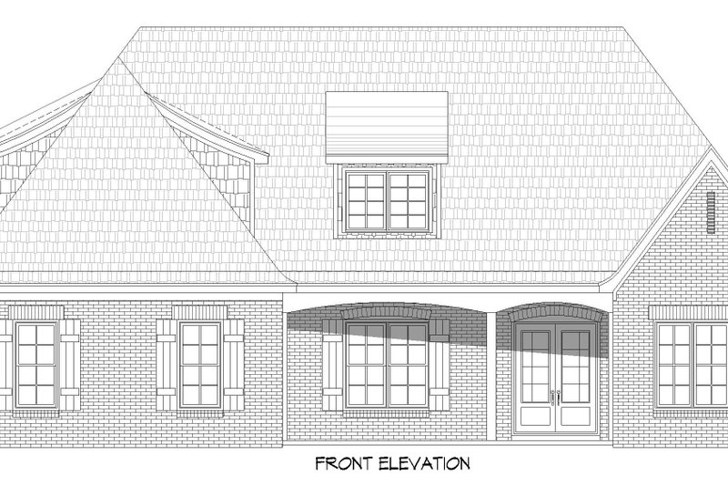House Plan Design - Exterior - Front Elevation 3 for European House Plan #932-698 - 3 bed, 3.5 bath