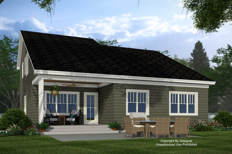 Home Plan - Exterior - Rear Elevation 1 for Farmhouse House Plan #51-1555 - 4 bed, 4.5 bath