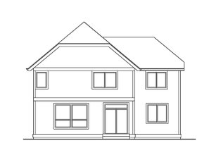 Exterior - Rear Elevation for Craftsman House Plan #53-533 - 3 bed, 2.5 bath